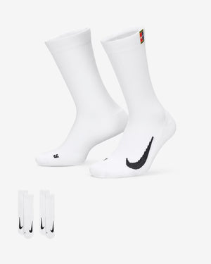 Nike Court Multiplier Cushioned Socks 2 Pack (White)