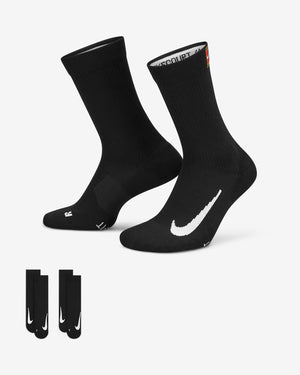 Nike Court Multiplier Cushioned Socks 2 Pack (Black)