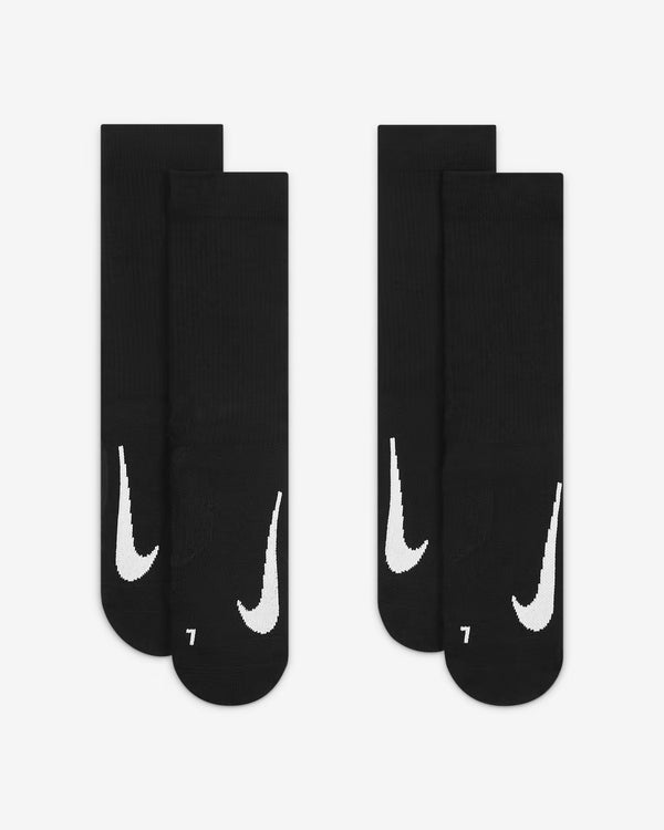 Nike Court Multiplier Cushioned Socks 2 Pack (Black)