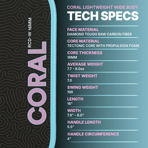 Six Zero Coral Lightweight 16mm (With Neoprene Cover)