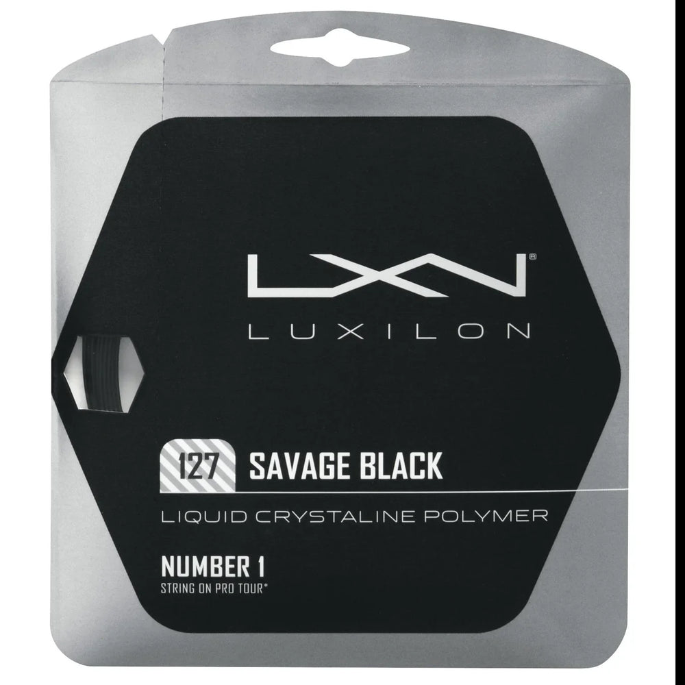 [HALF-SET] Luxilon Savage 127 Set Tennis String (Black)