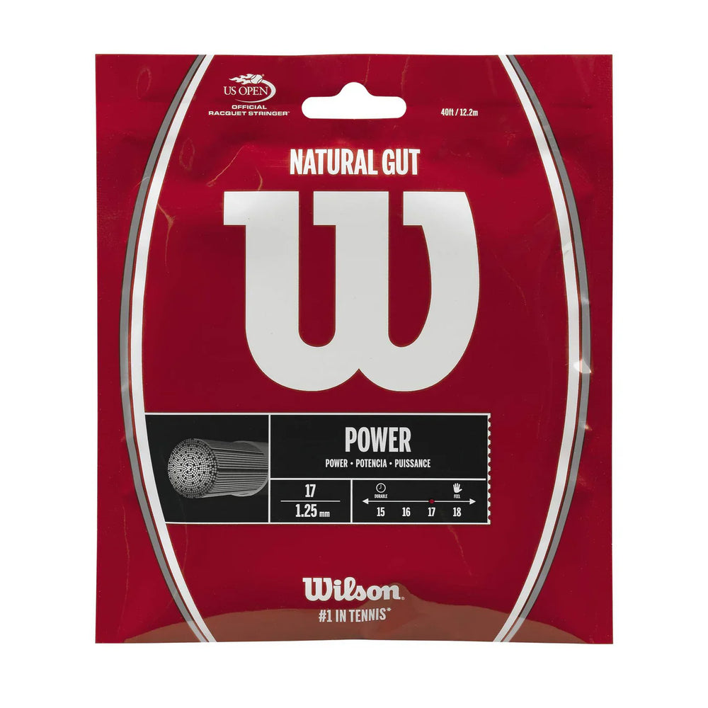 [HALF-SET] Wilson Natural Gut 17/1.25 Tennis String (Natural)