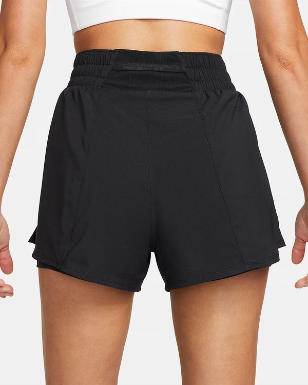 Nike One Women's Dri-Fit High-Rise 3'' 2-in-1 Shorts (Black)