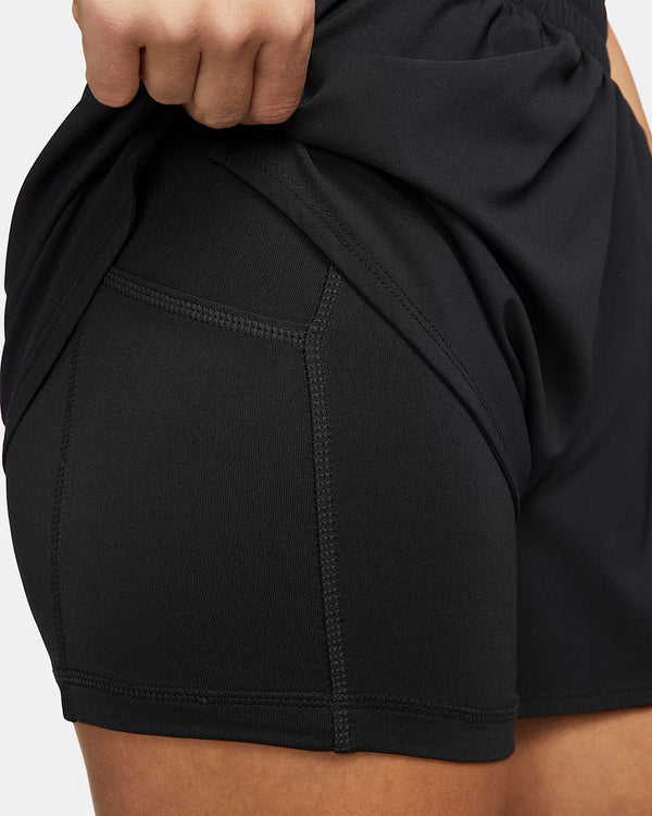 Nike One Women's Dri-Fit High-Rise 3'' 2-in-1 Shorts (Black)