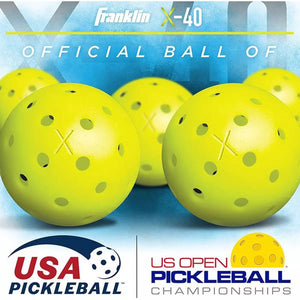 Franklin X-40 Outdoor Pickleball 3 Pack Tube