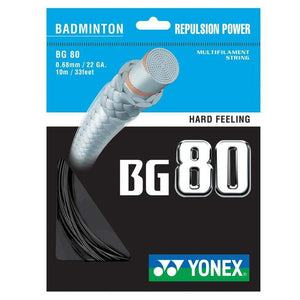 [HALF-SET] Yonex BG 80 Badminton String (Black)
