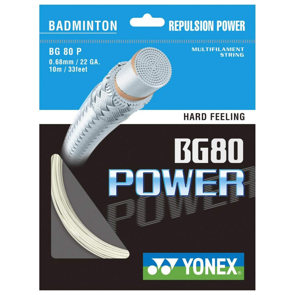 [HALF-SET] Yonex BG 80 Power Badminton String (White)