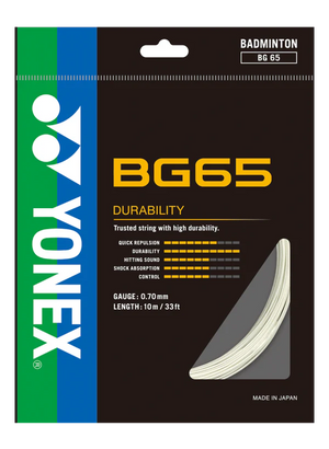 Yonex BG 65 Badminton String (White)
