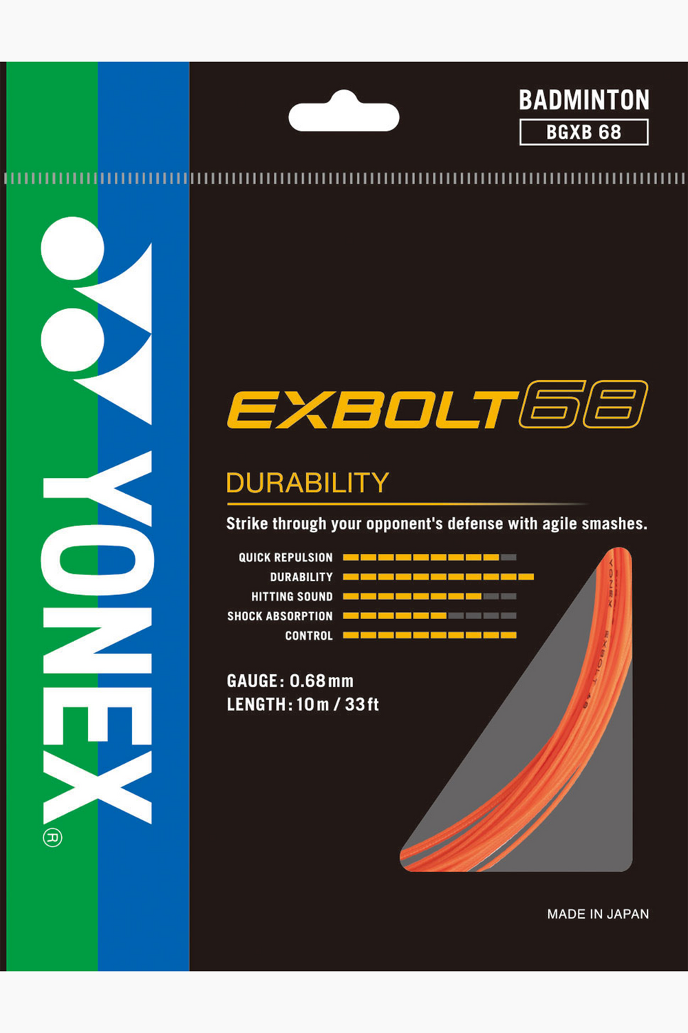 Yonex BG Exbolt 68 Badminton String