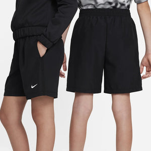 Nike Juniors' Dri-FIT Multi Woven Club Short (Black/White)