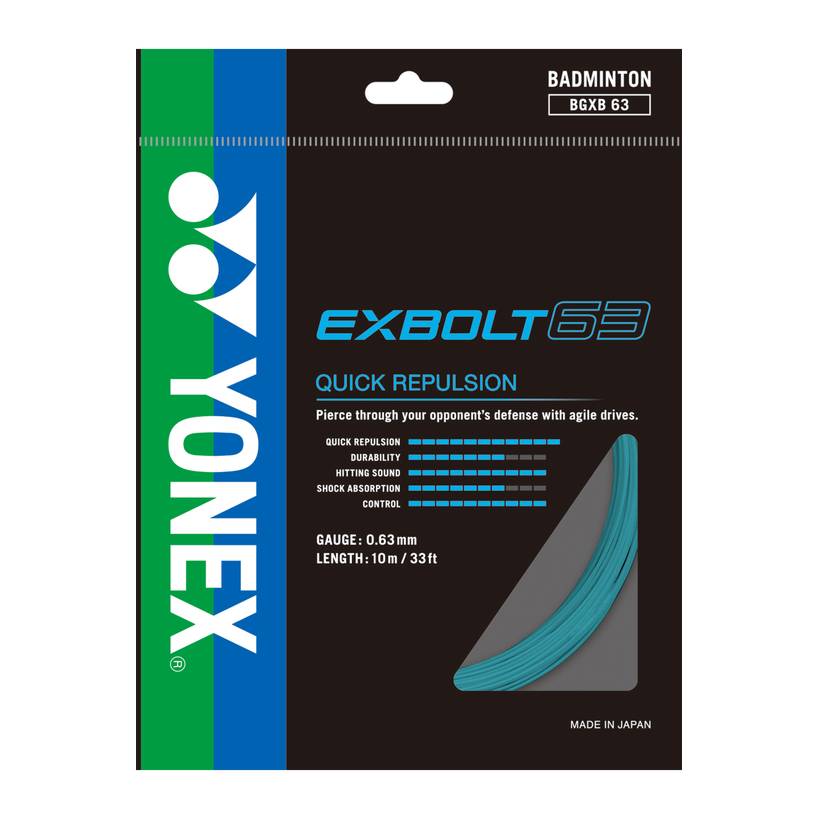 [HALF-SET] Yonex BG Exbolt 63 Badminton String (Mint)