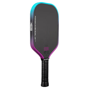 JOOLA Perseus 3S Dual Blue Purple front-facing paddle on white background