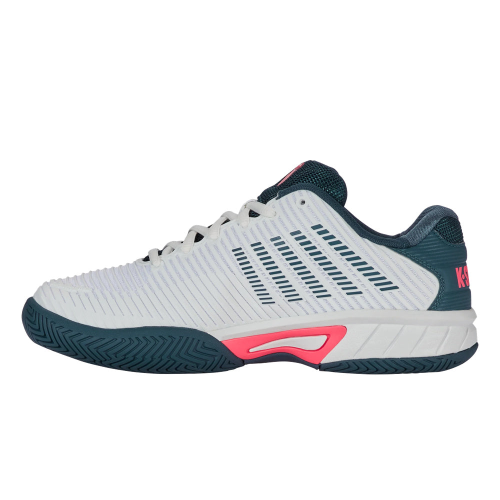 K-Swiss Hypercourt Express 2 Junior's Tennis Shoe (White/Stargazer/Neon Blaze)