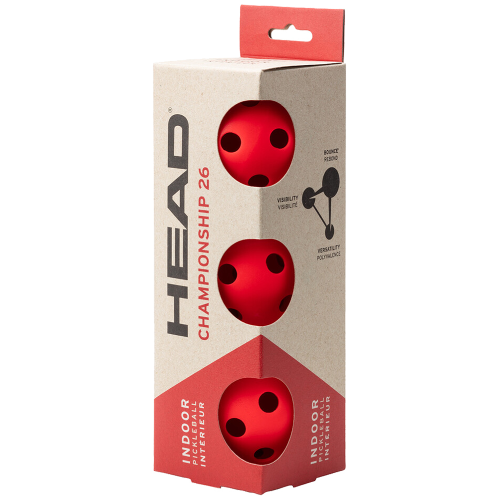 Head Championship 26 Indoor Pickleballs (3 Pack)