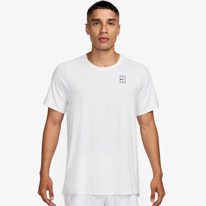 Nike Men's  Advantage Court Dri-FIT Tennis Top (White/Black)