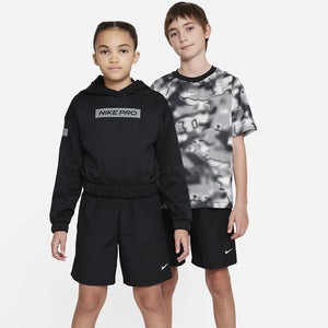 Nike Juniors' Dri-FIT Multi Woven Club Short (Black/White)