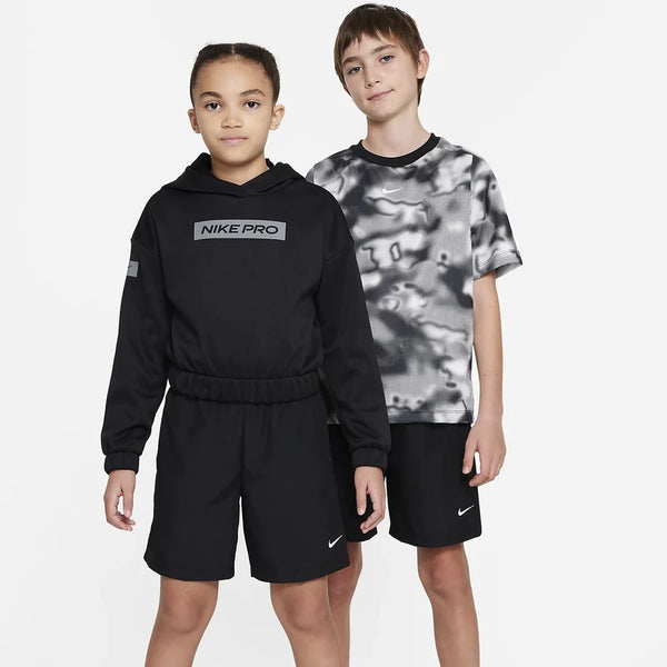 Nike Juniors' Dri-FIT Multi Woven Club Short (Black/White)