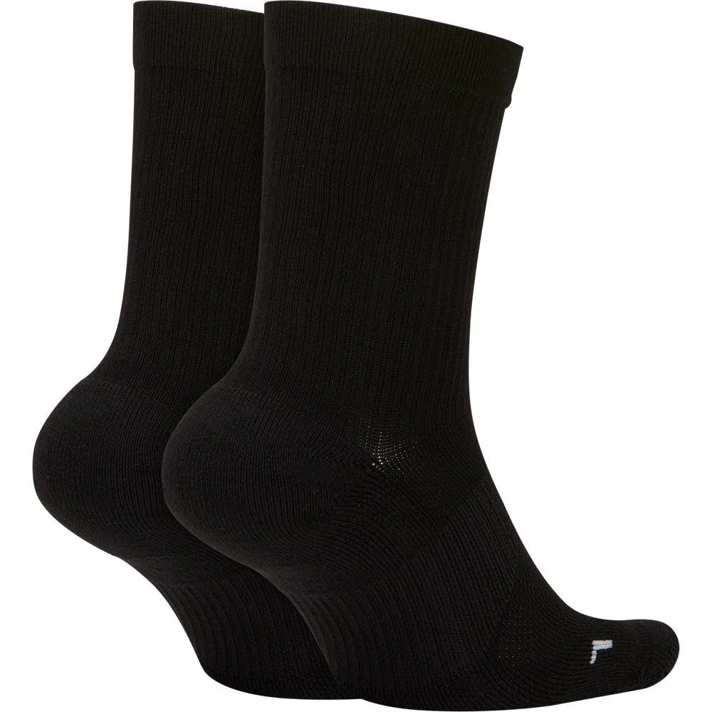 Nike Court Multiplier Max Socks 2 Pack (Black) (Crew)