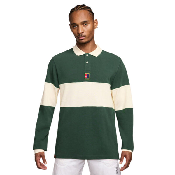 Nike Court Heritage Long Sleeve Polo - Men's