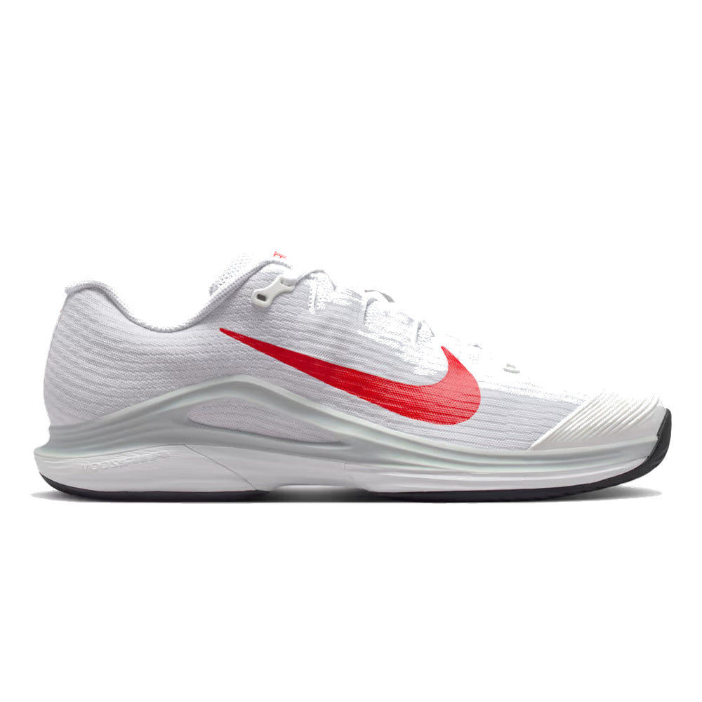 Nike Men's Vapor 12 Hard Court Tennis Shoes (White/Light Crimson/Pure Platinum)