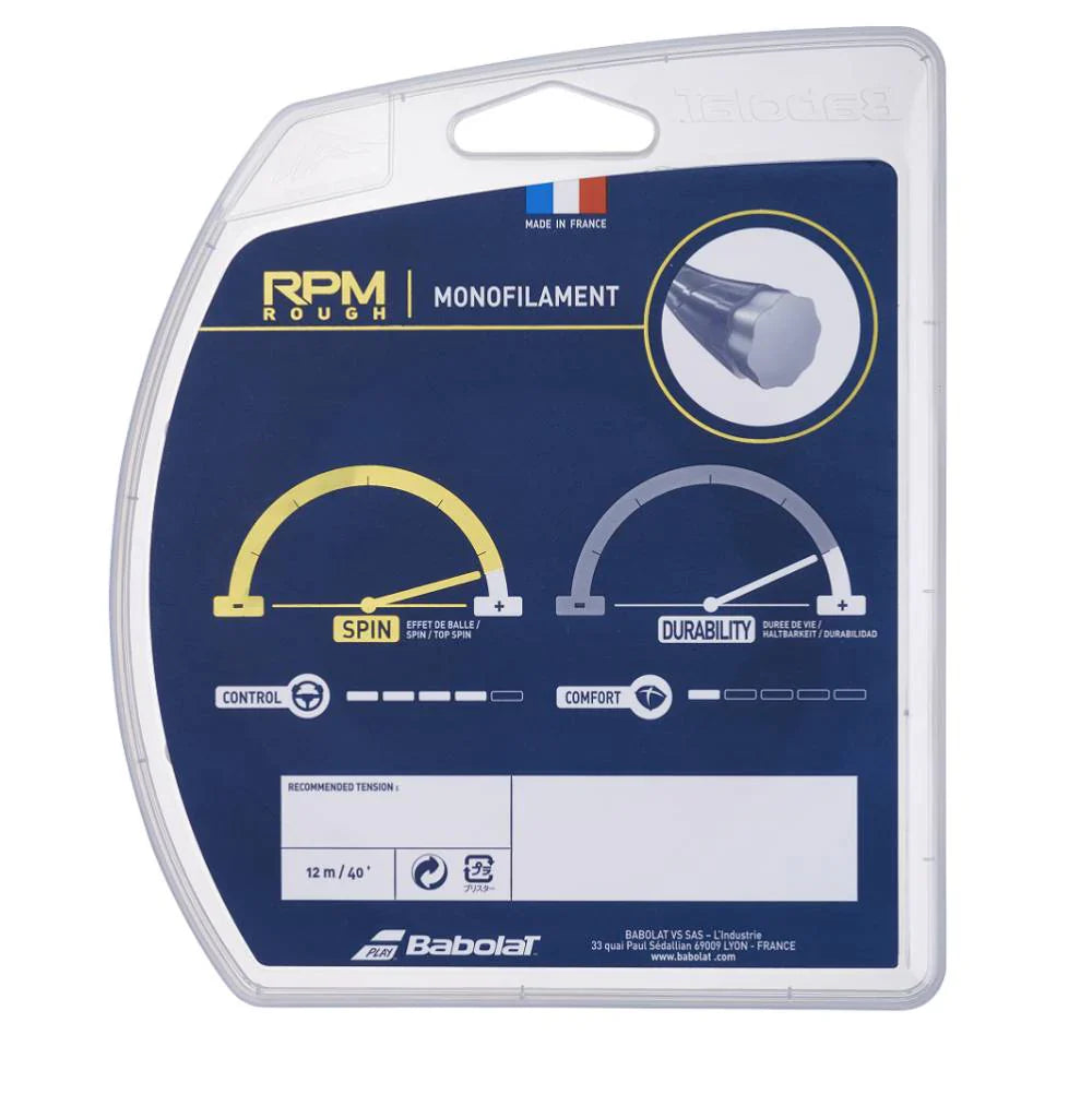 [HALF-SET] Babolat RPM Rough Tennis String (Red)