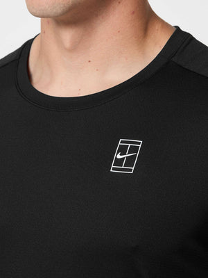 Nike Men's  Advantage Court Dri-FIT Tennis Top (Black/White)