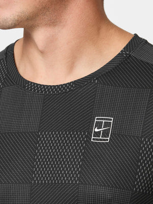 Nike Court Men's Dri-FIT Advantage Print Top (Black)