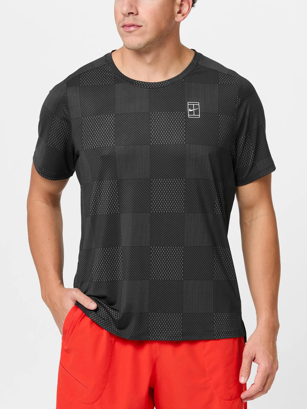Nike Court Men's Dri-FIT Advantage Print Top (Black)