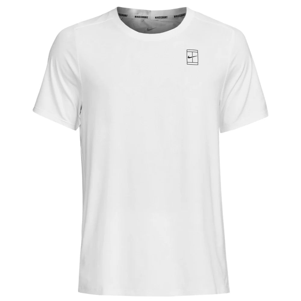 Nike Men's  Advantage Court Dri-FIT Tennis Top (White/Black)