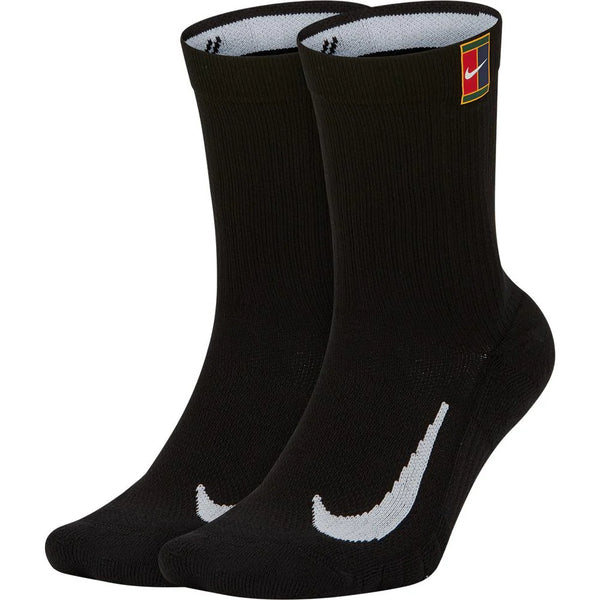 Nike Court Multiplier Max Socks 2 Pack (Black) (Crew)