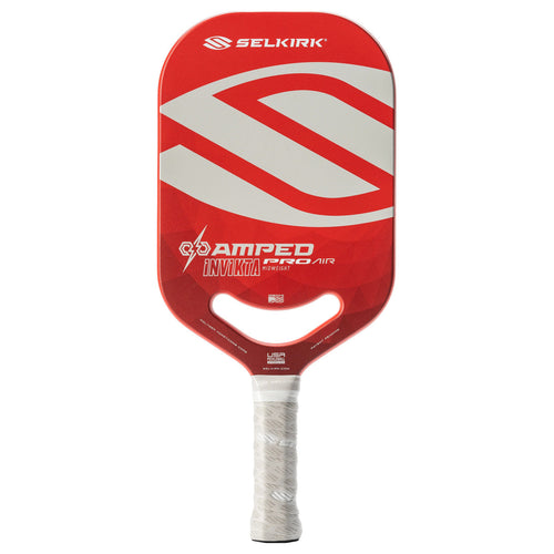 Selkirk AMPED Pro Air Invikta Red front-facing paddle on white background