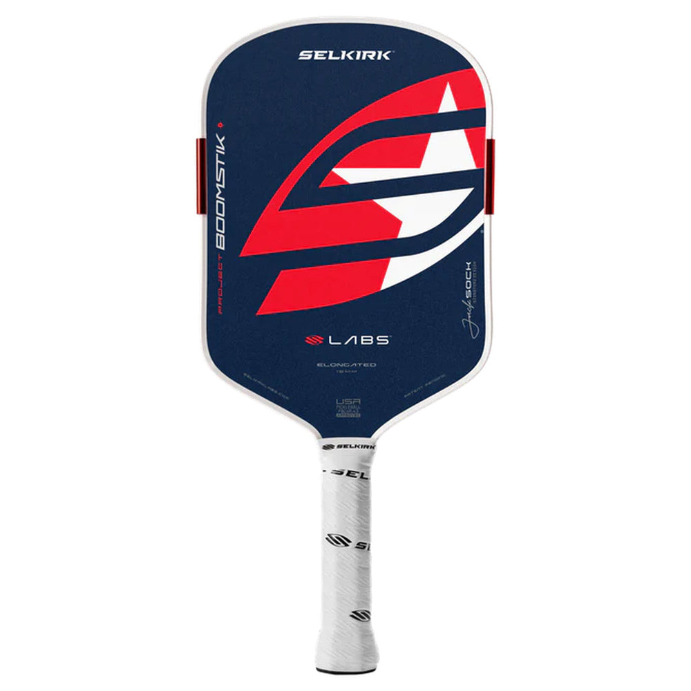 Selkirk Labs Project Boomstik Jack Sock Signature Elongated front-facing pickleball paddle on white background
