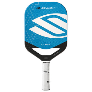 Selkirk LUXX Control Air Epic InfiniGrit Blue front-facing paddle on white background