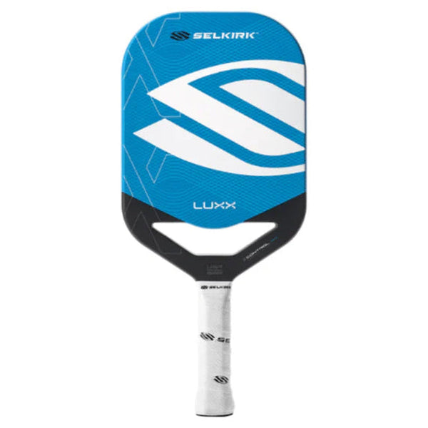 Selkirk LUXX Control Air Invikta InfiniGrit Blue front-facing paddle on white background