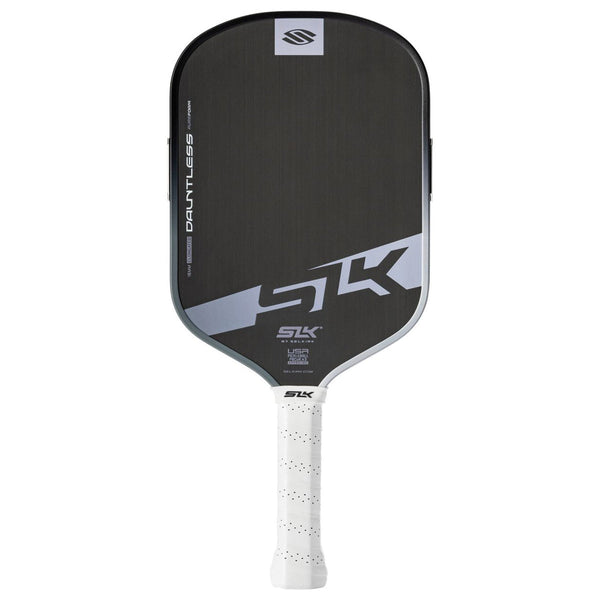 Selkirk SLK Dauntless Elongated Storm Gray front-facing paddle on white background