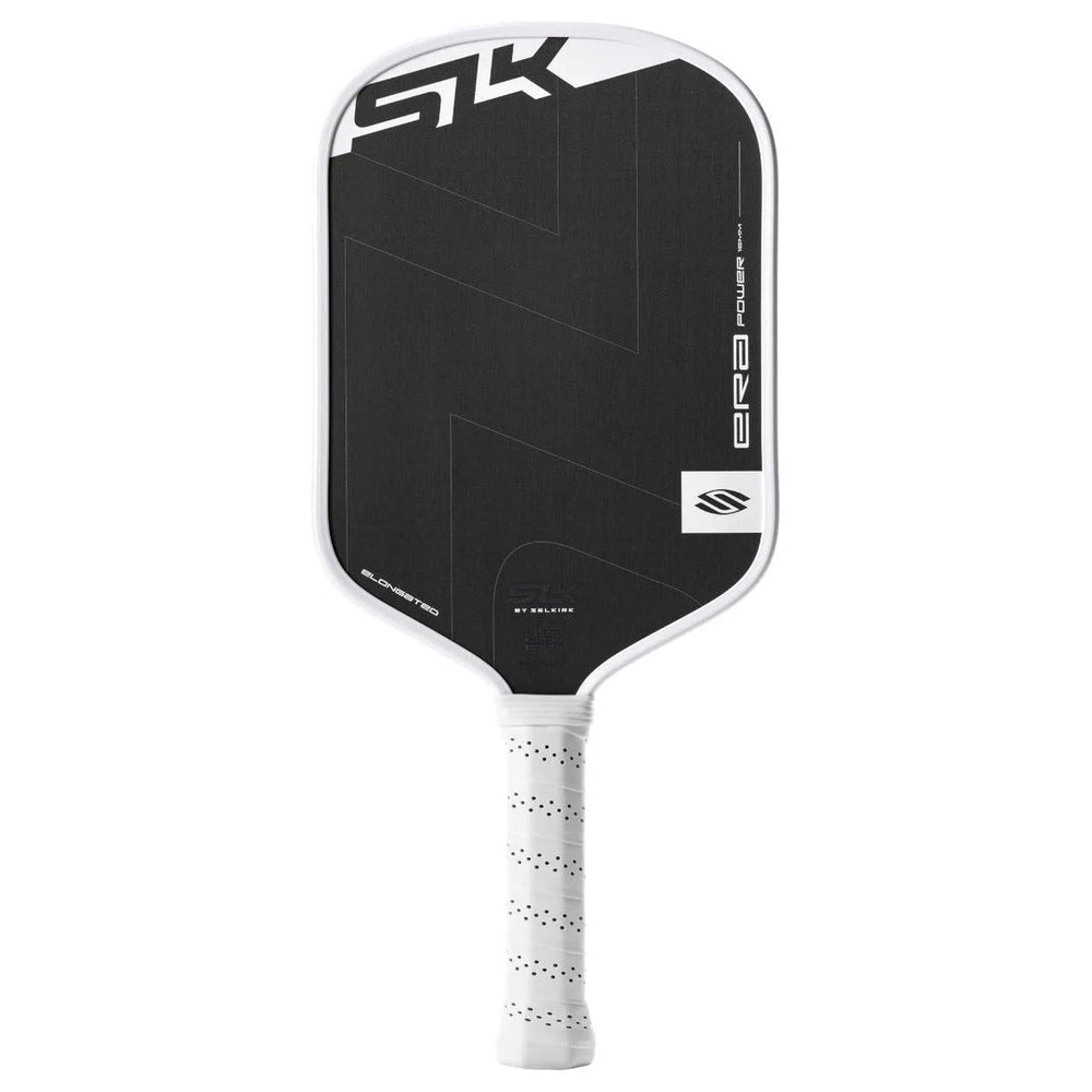 Selkirk SLK ERA Power Elongated White front-facing pickleball paddle on white background