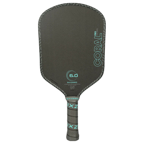 Six Zero Coral Pro 16mm front-facing pickleball paddle on white background