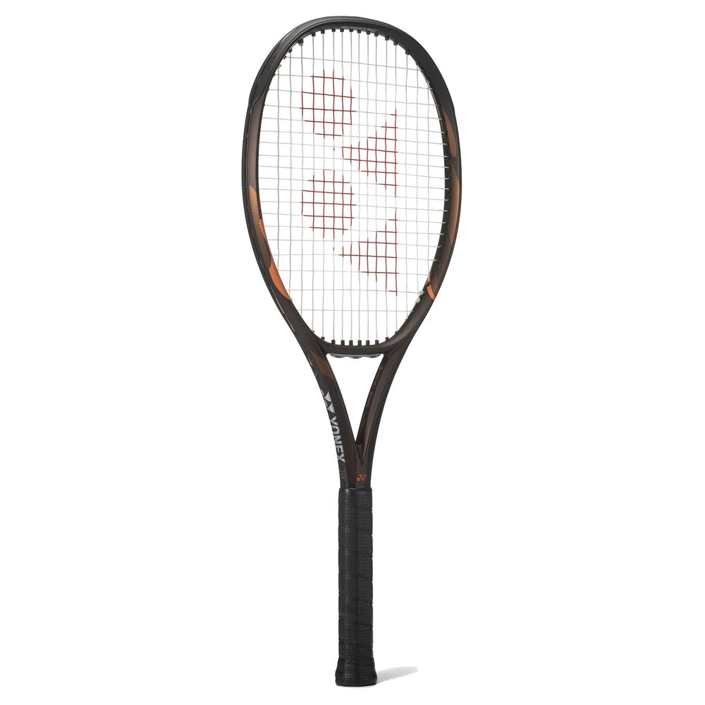 Yonex EZONE 100 Espresso Brown front-facing tennis racquet on white background