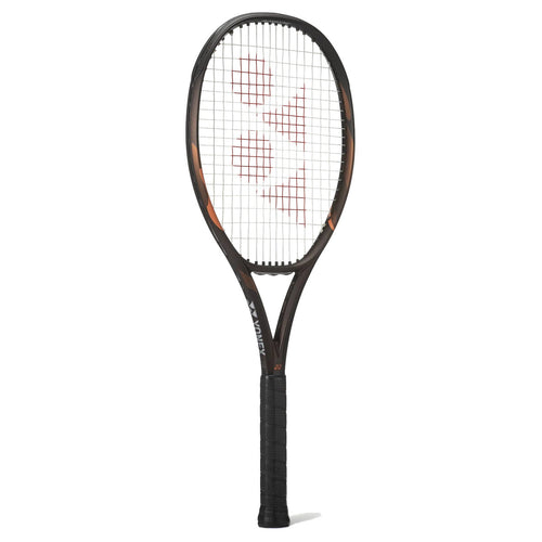 Yonex EZONE 100 Espresso Brown front-facing tennis racquet on white background