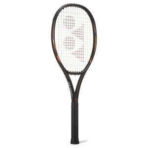 Yonex EZONE 100L Espresso Brown front-facing tennis racquet on white background