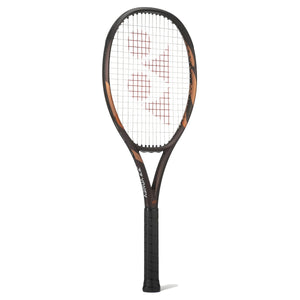 Yonex EZONE Alpha Espresso Brown front-facing tennis racquet on white background